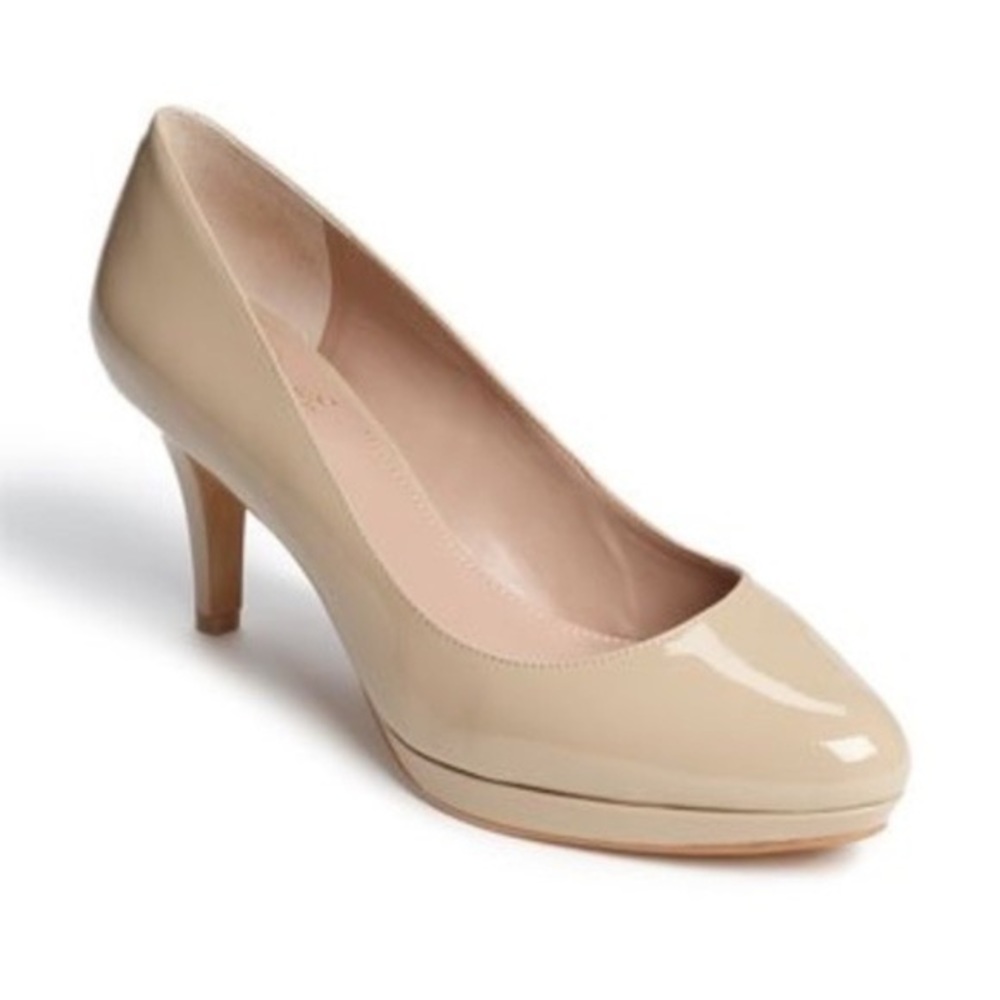 Vince Camuto Desti Nude Platform Beige Tan Heels Shoes Size 10